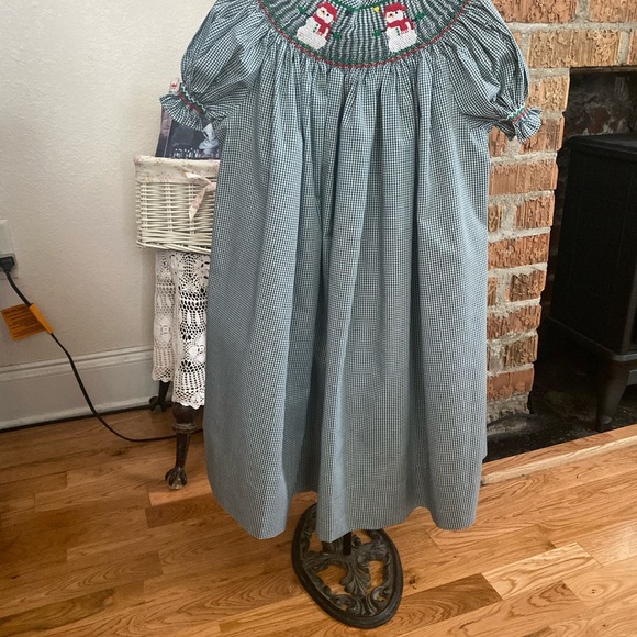 Wish Upon A Star Girls Smocked Christmas Dress size 5 - Picture 9 of 16